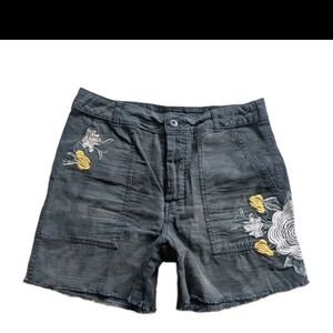 Free People Green Cargo Shorts with Relaxed Fit